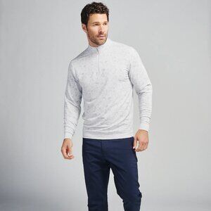 Tasc Performance Cloud French Terry Quarter Zip Pullover Sweater $118 in Grey